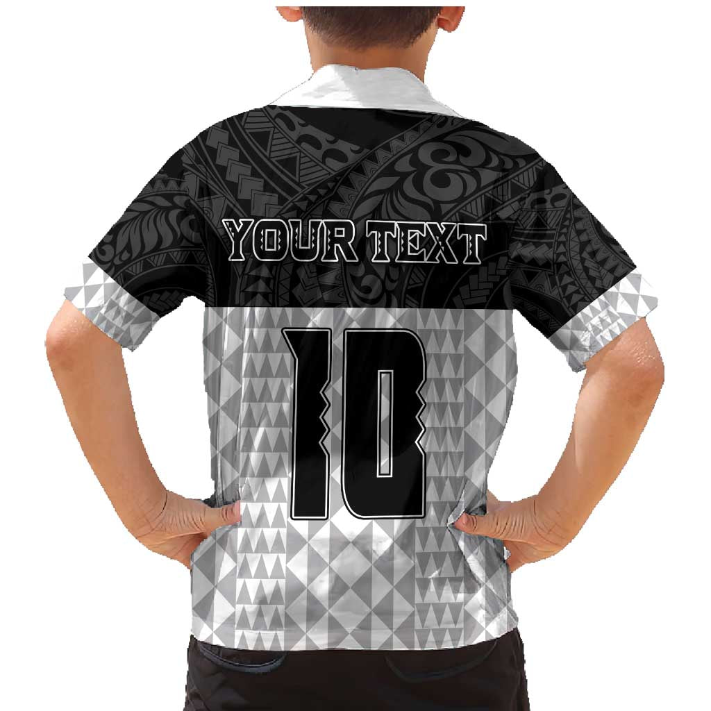 Custom Hawaii Volleyball-Kakau Motif Grayscale Color Family Matching Mermaid Dress and Hawaiian Shirt LT03 - Polynesian Pride