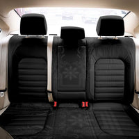 Philippines Barong Style Back Car Seat Cover with Polynesian Art and Leaf Motif Black Color