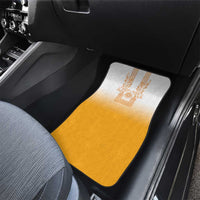 Philippines Barong Style Car Mats with Polynesian Art and Leaf Motif Yellow Color