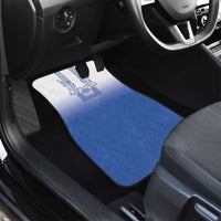 Philippines Barong Style Car Mats with Polynesian Art and Leaf Motif Blue Color