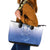 Philippines National Costume Style Leather Tote Bag Barong Tagalog and Eagle Feather Blue Color