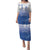 Philippines National Costume Style Puletasi Barong Tagalog and Eagle Feather Blue Color