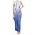 Philippines National Costume Style Tank Maxi Dress Barong Tagalog and Eagle Feather Blue Color