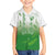 Philippines National Costume Style Kid Hawaiian Shirt Barong Tagalog and Eagle Feather Green Color