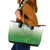Philippines National Costume Style Leather Tote Bag Barong Tagalog and Eagle Feather Green Color