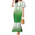 Philippines National Costume Style Mermaid Dress Barong Tagalog and Eagle Feather Green Color