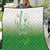 Philippines National Costume Style Quilt Barong Tagalog and Eagle Feather Green Color