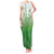 Philippines National Costume Style Tank Maxi Dress Barong Tagalog and Eagle Feather Green Color