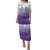 Philippines National Costume Style Puletasi Barong Tagalog and Eagle Feather Purple Color