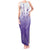 Philippines National Costume Style Tank Maxi Dress Barong Tagalog and Eagle Feather Purple Color