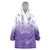 Philippines National Costume Style Wearable Blanket Hoodie Barong Tagalog and Eagle Feather Purple Color
