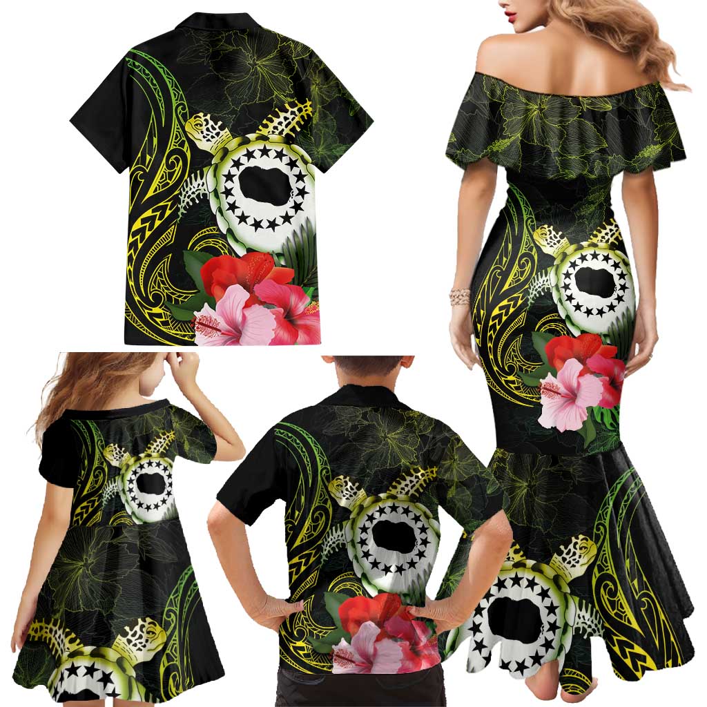 Kia Orana Cook Islands Family Matching Mermaid Dress and Hawaiian Shirt Turtle and Hibiscus Polynesian Pattern LT03 - Polynesian Pride