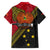 Papua new Guinea Goroka Show Family Matching Tank Maxi Dress and Hawaiian Shirt Bird-of-paradise and Melanesian Tattoo Pattern