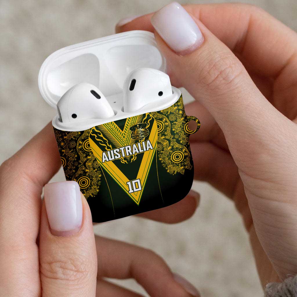 Australia Rugby Custom AirPods Case Aboriginal Art Sporty Style - Polynesian Pride