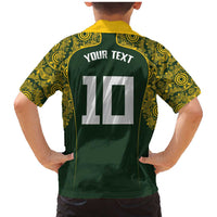 Australia Rugby Custom Family Matching Mermaid Dress and Hawaiian Shirt Aboriginal Art Sporty Style LT03 - Polynesian Pride