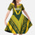Australia Rugby Custom Family Matching Off The Shoulder Long Sleeve Dress and Hawaiian Shirt Aboriginal Art Sporty Style - Polynesian Pride