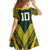 Australia Rugby Custom Family Matching Off The Shoulder Long Sleeve Dress and Hawaiian Shirt Aboriginal Art Sporty Style - Polynesian Pride