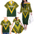 Australia Rugby Custom Family Matching Off The Shoulder Long Sleeve Dress and Hawaiian Shirt Aboriginal Art Sporty Style - Polynesian Pride