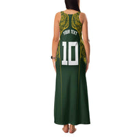 Australia Rugby Custom Family Matching Tank Maxi Dress and Hawaiian Shirt Aboriginal Art Sporty Style LT03 - Polynesian Pride