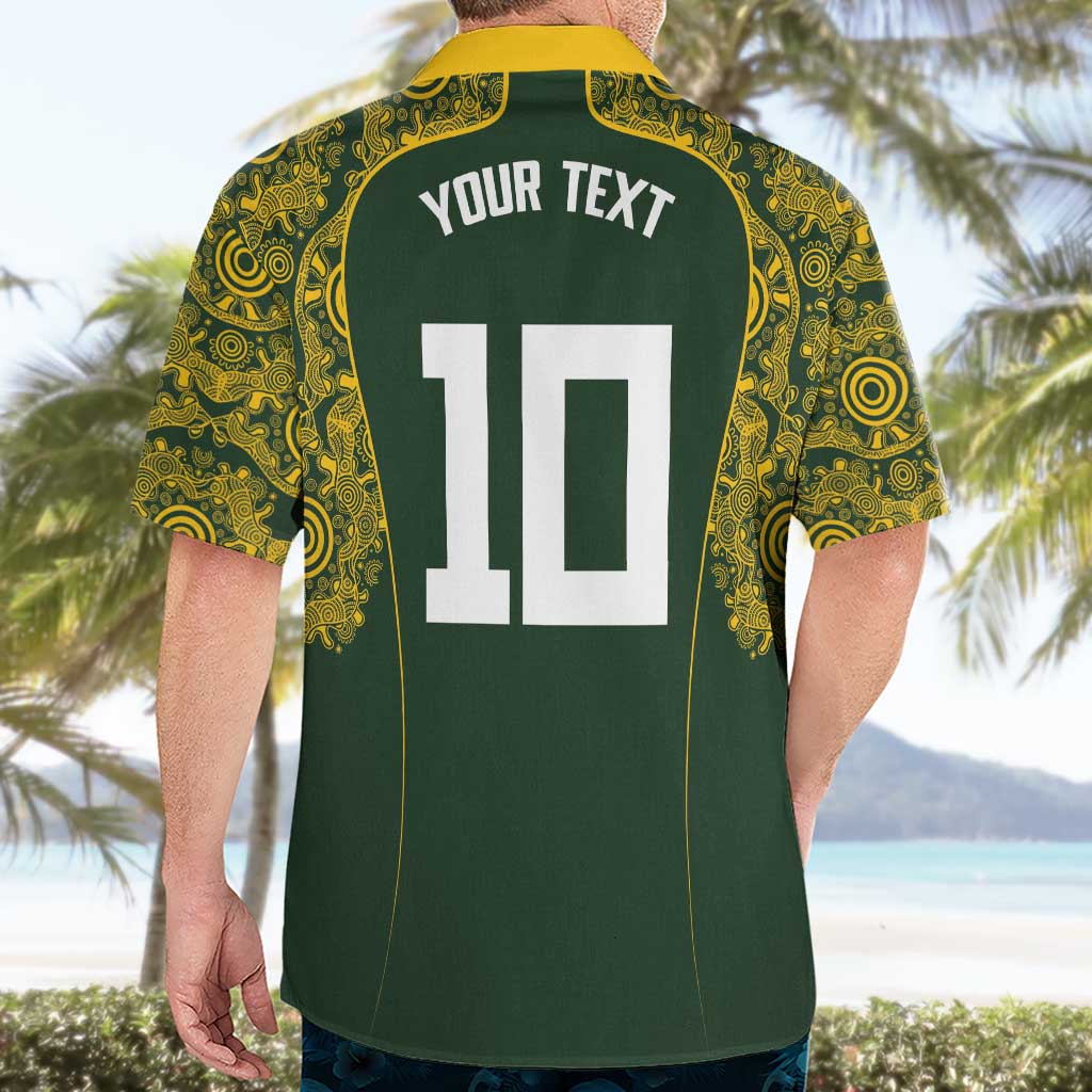 Australia Rugby Custom Hawaiian Shirt Aboriginal Art Sporty Style - Polynesian Pride