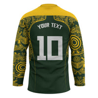 Australia Rugby Custom Hockey Jersey Aboriginal Art Sporty Style - Polynesian Pride