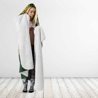 Australia Rugby Custom Hooded Blanket Aboriginal Art Sporty Style - Polynesian Pride