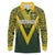 Australia Rugby Custom Long Sleeve Polo Shirt Aboriginal Art Sporty Style - Polynesian Pride