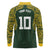 Australia Rugby Custom Long Sleeve Polo Shirt Aboriginal Art Sporty Style - Polynesian Pride
