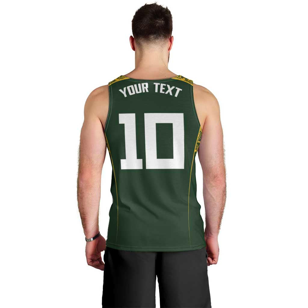 Australia Rugby Custom Men Tank Top Aboriginal Art Sporty Style - Polynesian Pride