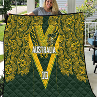 Australia Rugby Custom Quilt Aboriginal Art Sporty Style - Polynesian Pride
