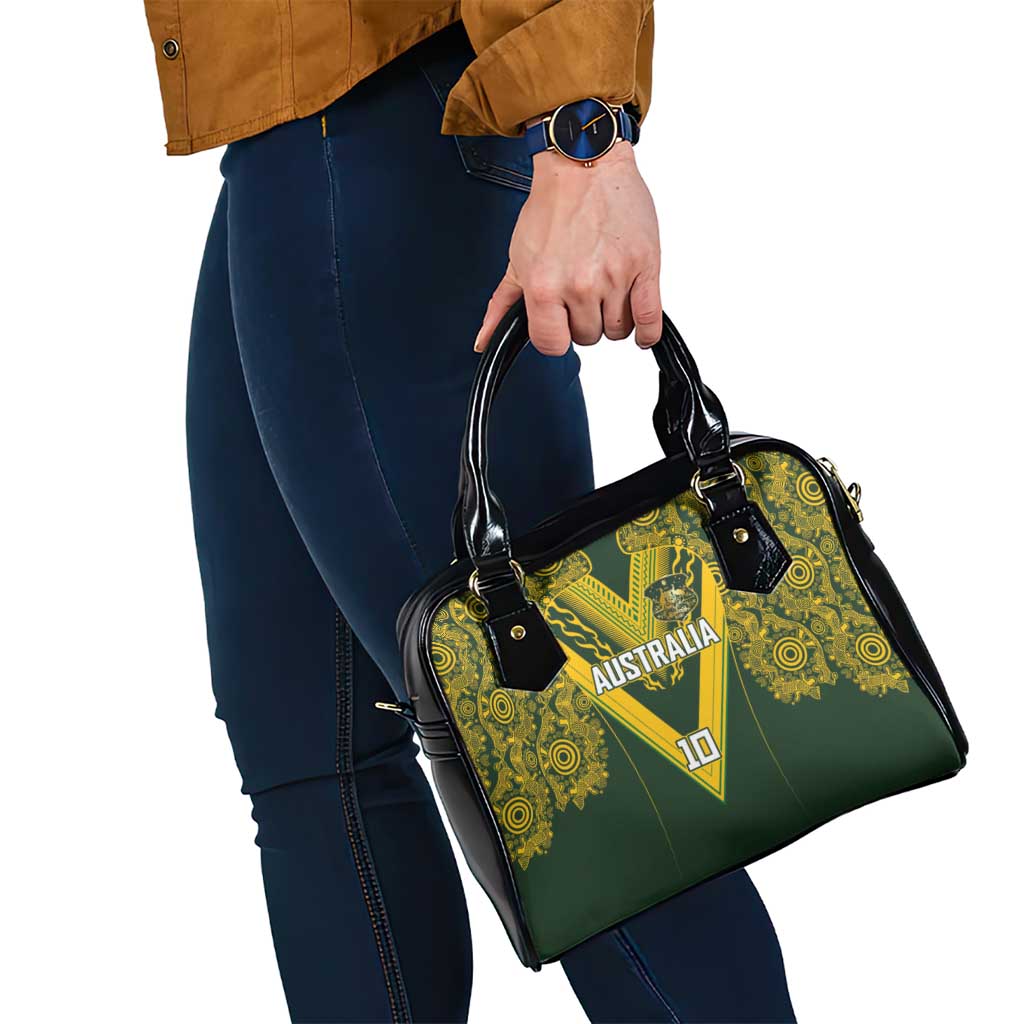 Australia Rugby Custom Shoulder Handbag Aboriginal Art Sporty Style - Polynesian Pride