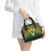 Australia Rugby Custom Shoulder Handbag Aboriginal Art Sporty Style - Polynesian Pride