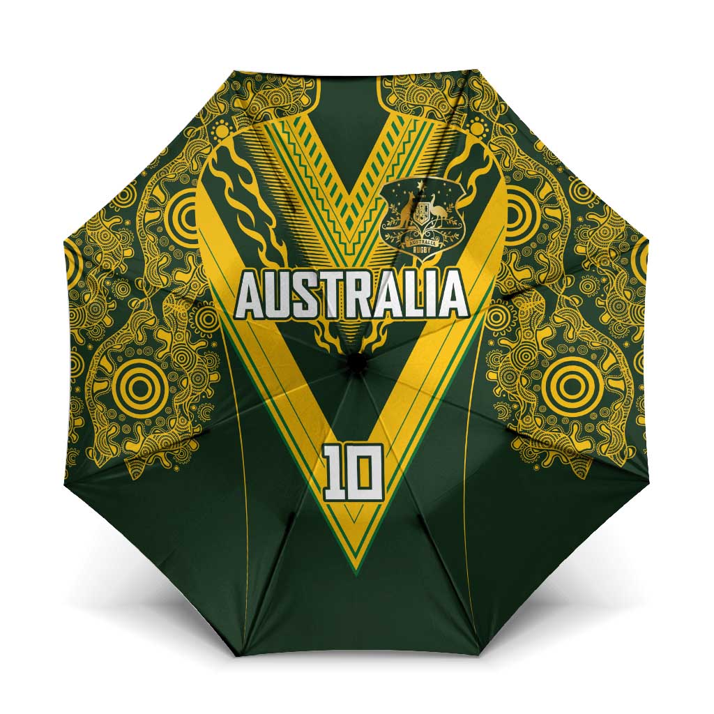 Australia Rugby Custom Umbrella Aboriginal Art Sporty Style - Polynesian Pride