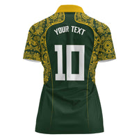 Australia Rugby Custom Women Polo Shirt Aboriginal Art Sporty Style LT03 - Polynesian Pride