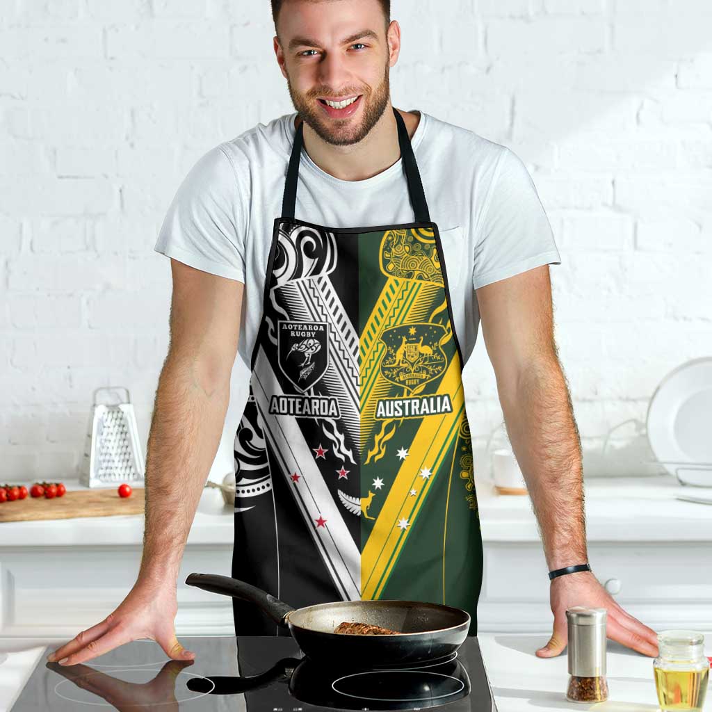 Aotearoa Australia Rugby Apron Maori and Aboriginal Art Sporty Style LT03 - Polynesian Pride