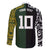 Aotearoa Australia Rugby Custom Family Matching Off The Shoulder Long Sleeve Dress and Hawaiian Shirt Maori and Aboriginal Art Sporty Style - Polynesian Pride