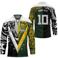 Aotearoa Australia Rugby Custom Hockey Jersey Maori and Aboriginal Art Sporty Style - Polynesian Pride