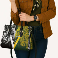 Aotearoa Australia Rugby Leather Bag Maori and Aboriginal Art Sporty Style - Polynesian Pride