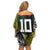 Aotearoa Australia Rugby Custom Off Shoulder Short Dress Maori and Aboriginal Art Sporty Style - Polynesian Pride