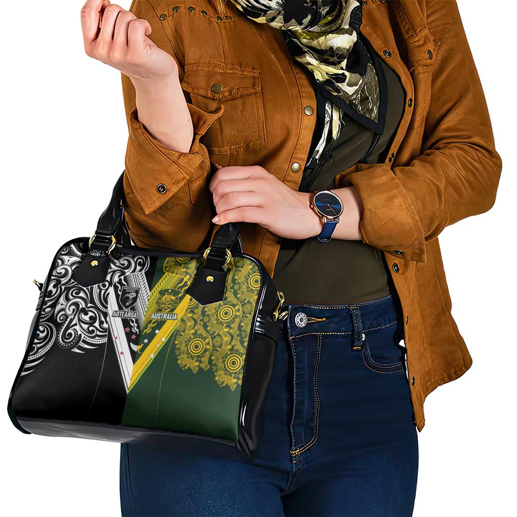Aotearoa Australia Rugby Shoulder Handbag Maori and Aboriginal Art Sporty Style - Polynesian Pride