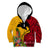 Papua New Guinea Kid Hoodie Birds Of Paradise Mix Tropical Flower Polynesian Pattern LT03 Zip Hoodie Yellow - Polynesian Pride