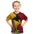 Papua New Guinea Kid T Shirt Birds Of Paradise Mix Tropical Flower Polynesian Pattern LT03 Yellow - Polynesian Pride