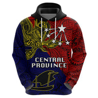 Custom Papua New Guinea Central Province Hoodie PNG Birds Of Paradise Polynesian Arty Style LT03 - Polynesian Pride