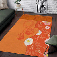 International Day for the Elimination of Violence Against Women Area Rug Polynesian Pattern LT03 Orange - Polynesian Pride