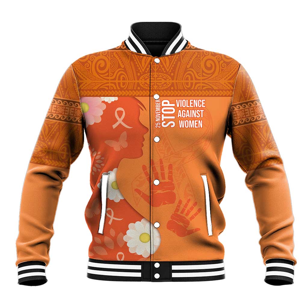 International Day for the Elimination of Violence Against Women Baseball Jacket Polynesian Pattern