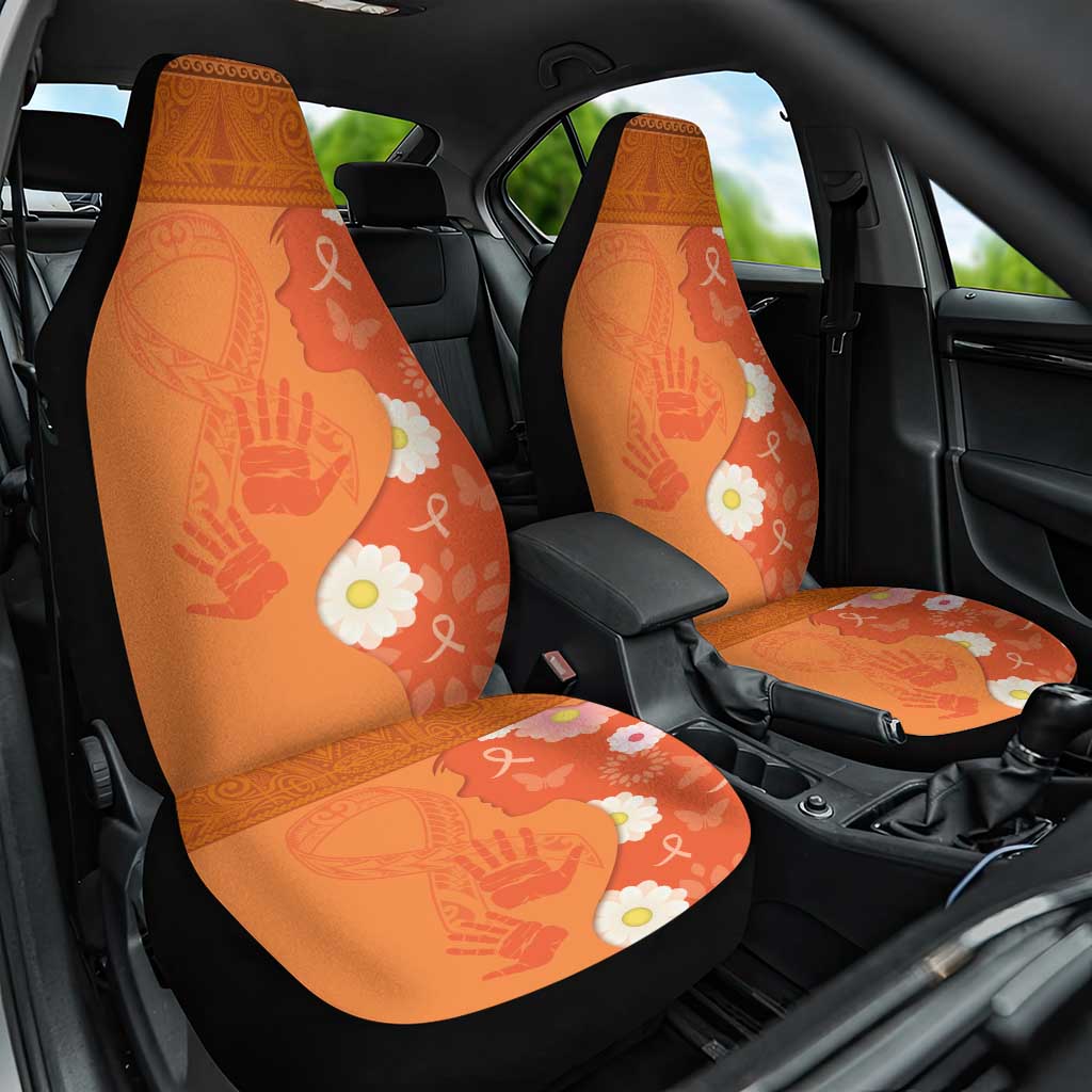 International Day for the Elimination of Violence Against Women Car Seat Cover Polynesian Pattern LT03 One Size Orange - Polynesian Pride