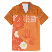 International Day for the Elimination of Violence Against Women Family Matching Mermaid Dress and Hawaiian Shirt Polynesian Pattern LT03 Dad's Shirt - Short Sleeve Orange - Polynesian Pride