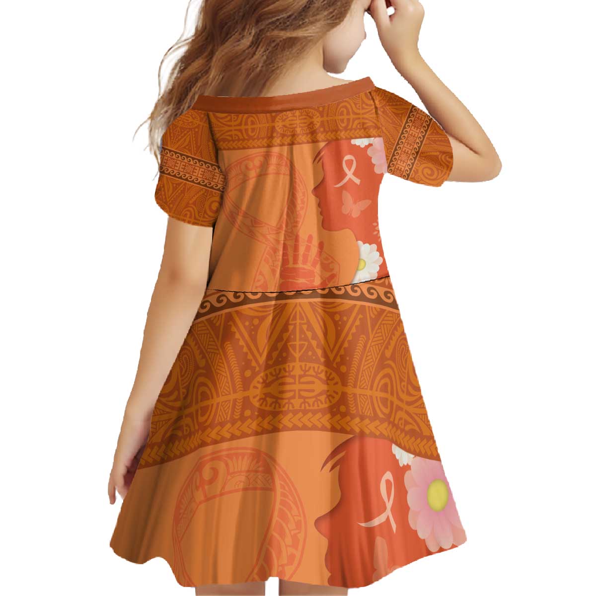 International Day for the Elimination of Violence Against Women Family Matching Off The Shoulder Long Sleeve Dress and Hawaiian Shirt Polynesian Pattern LT03 - Polynesian Pride