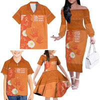 International Day for the Elimination of Violence Against Women Family Matching Off The Shoulder Long Sleeve Dress and Hawaiian Shirt Polynesian Pattern LT03 - Polynesian Pride