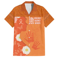 International Day for the Elimination of Violence Against Women Family Matching Off Shoulder Maxi Dress and Hawaiian Shirt Polynesian Pattern LT03 Dad's Shirt - Short Sleeve Orange - Polynesian Pride